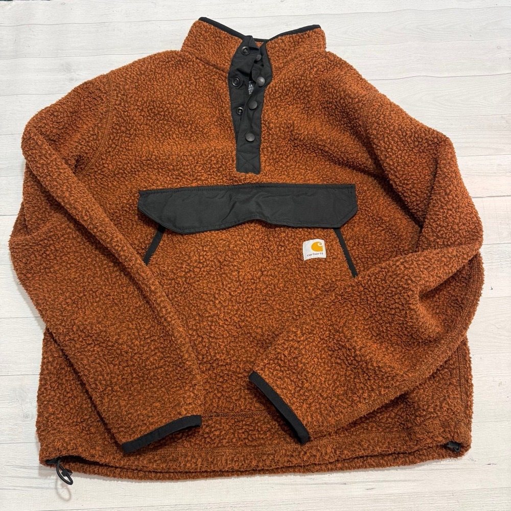 Carhartt Relaxed Fit Fleece Pullover Carhartt Brown men's medium